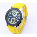 Żółty Silikonowy Zegarek Geneva