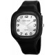 Czarny Silikonowy Zegarek Z Tarczą w Srebrnym Kolorze